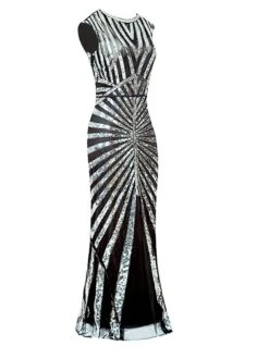 Women‘s Halloween Dress Prom Dress Party Dress Sequin Dress Black Dress Long Dress Maxi Dress Silver Pink Sleeveless Pure Color Sequins Summer Spring Crew Neck Party Evening Party Vacation -Tesla Style fafmdk1676602824117