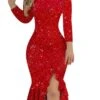 Womenâs Christmas Party Dress Cocktail DressKnee Length Dress Black Red Long Sleeve Pure Color Sequins Ruffle Fall Winter Off Shoulder Party Elegant Mature 2022 S M L XL XXL 2 Womenâs Christmas Party Dress Cocktail DressKnee Length Dress Black Red Long Sleeve Pure Color Sequins Ruffle Fall Winter Off Shoulder Party Elegant Mature 2022 S M L XL XXL -Tesla Style fdnqtq1663729443446