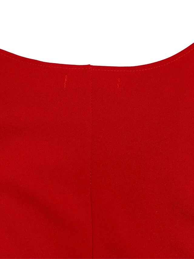 Women's Party Dress Cocktail Dress Wedding Guest Dress Midi Dress Black Red Royal Blue Half Sleeve Pure Color Ruched Fall Winter Autumn V Neck Fashion Winter Dress Wedding Guest Vacation 2023 S M L 13 Women's Party Dress Cocktail Dress Wedding Guest Dress Midi Dress Black Red Royal Blue Half Sleeve Pure Color Ruched Fall Winter Autumn V Neck Fashion Winter Dress Wedding Guest Vacation 2023 S M L - Image 11