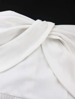 Women‘s Christmas Prom Dress Party Dress Fringe Dress Midi Dress White Green Rose Short Sleeve Pure Color Tassel Fringe Fall Winter Autumn Off Shoulder Fashion Vacation 2023 S M L XL XXL 3XL 4XL -Tesla Style fuvlwr1694503333863