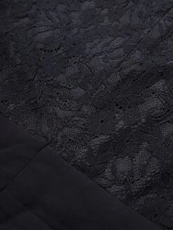 Women‘s Formal Party Dress Maxi Long Dress Navy Blue 3/4 Length Sleeve Print Pure Color Ruched Lace Fall Winter V Neck Elegant Fashion Modern 2023 3XL -Tesla Style fxgqhu1681719114543