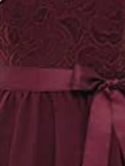 Women's Party Dress Homecoming Dress Cocktail Dress Midi Dress Wine Dark Blue Sleeveless Pure Color Lace Summer Spring V Neck Fashion Wedding Guest Birthday Vacation 2023 S M L XL 2XL -Tesla Style gbibym1678950780753