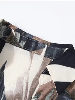 Women's Work Dress Casual Dress Swing Dress Fashion Office Daily Workfashion Midi Dress Lace Up Split V Neck Long Sleeve Print Regular Fit Brown Fall Winter S M L XL -Tesla Style gjbjnm1695105056981