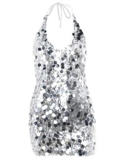 Women‘s Party Dress Sequin Dress Homecoming Dress Cocktail Dress Mini Dress Silver Sleeveless Pure Color Sparkly Glitter Sequins Spring Fall Winter Halter Neck Fashion Birthday Vacation 2023 S M L 39 Women‘s Party Dress Sequin Dress Homecoming Dress Cocktail Dress Mini Dress Silver Sleeveless Pure Color Sparkly Glitter Sequins Spring Fall Winter Halter Neck Fashion Birthday Vacation 2023 S M L -Tesla Style gjzgra1693983154877