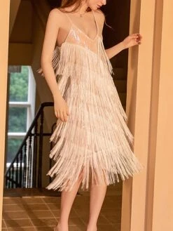 Women‘s Retro 1920s Fringe Dress Black Dress Midi Dress Party Cocktail Party Sequins Tassel Fringe Plain Spaghetti Strap Sleeveless Regular Fit Summer Spring 2023 Red XS S M L 24 Women‘s Retro 1920s Fringe Dress Black Dress Midi Dress Party Cocktail Party Sequins Tassel Fringe Plain Spaghetti Strap Sleeveless Regular Fit Summer Spring 2023 Red XS S M L -Tesla Style gkmfny1677150197023