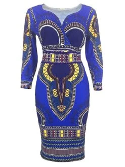 Women's Work Dress Sheath Dress Semi Formal Dress Fashion Midi Dress Print V Neck 3/4 Length Sleeve Floral Regular Fit Black Yellow Red Summer Spring S M L XL XXL -Tesla Style gmmuvn1673598590325