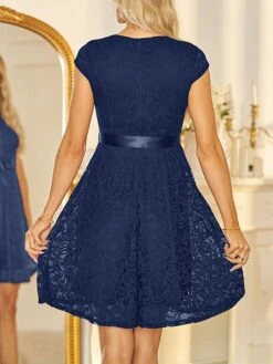 Women‘s Christmas Party Dress Lace Dress Cocktail Dress Midi Dress Pink Wine Navy Blue Short Sleeve Pure Color Lace Spring Fall Winter V Neck Fashion Winter Dress Wedding Guest Vacation 2023 19 Women‘s Christmas Party Dress Lace Dress Cocktail Dress Midi Dress Pink Wine Navy Blue Short Sleeve Pure Color Lace Spring Fall Winter V Neck Fashion Winter Dress Wedding Guest Vacation 2023 -Tesla Style gmnzyk1692179194220