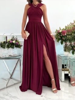 Women‘s Party Dress Homecoming Dress Long Dress Maxi Dress Black Pink Fuchsia Sleeveless Pure Color Backless Spring Summer V Neck 2023 S M L XL XXL 16 Women‘s Party Dress Homecoming Dress Long Dress Maxi Dress Black Pink Fuchsia Sleeveless Pure Color Backless Spring Summer V Neck 2023 S M L XL XXL -Tesla Style gnebej1655264893243