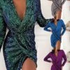 Women's Party Dress Sequin Dress Sheath Dress Mini Dress Silver Black Pink Long Sleeve Pure Color Sequins Fall Winter Autumn V Neck Fashion Party Winter Dress Birthday 2022 S M L XL XXL 3XL 4XL 5XL 2 Women's Party Dress Sequin Dress Sheath Dress Mini Dress Silver Black Pink Long Sleeve Pure Color Sequins Fall Winter Autumn V Neck Fashion Party Winter Dress Birthday 2022 S M L XL XXL 3XL 4XL 5XL -Tesla Style golhrm1630494596599