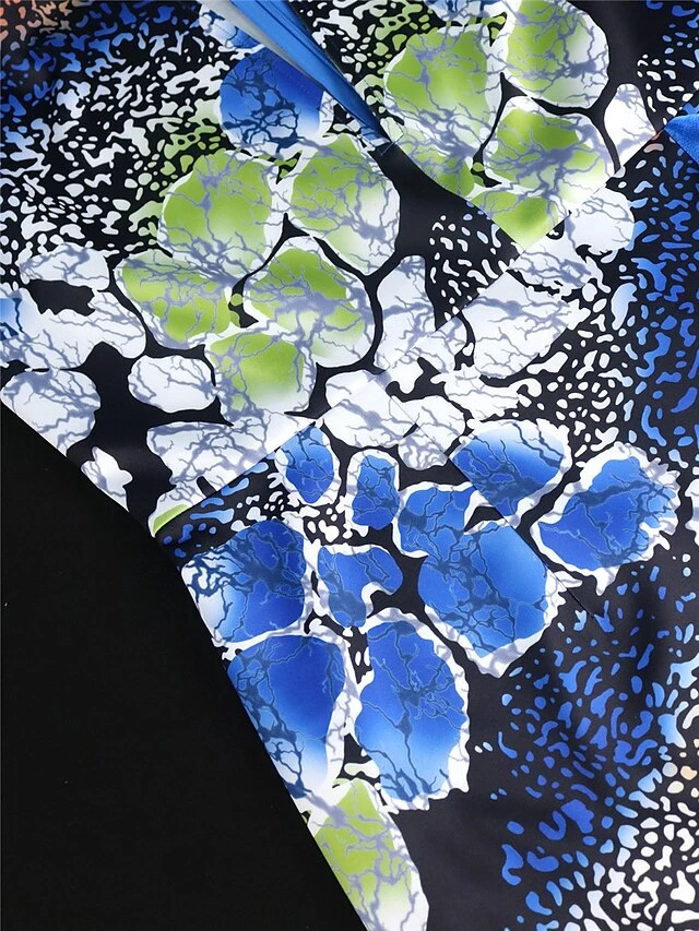 Women's Party Dress Wedding Guest Dress Sheath Dress Midi Dress Blue Short Sleeve Floral Ruffle Summer Spring Fall V Neck Fashion Wedding Guest Vacation Summer Dress 2023 S M L XL XXL 3XL 4XL 7 Women's Party Dress Wedding Guest Dress Sheath Dress Midi Dress Blue Short Sleeve Floral Ruffle Summer Spring Fall V Neck Fashion Wedding Guest Vacation Summer Dress 2023 S M L XL XXL 3XL 4XL - Image 5