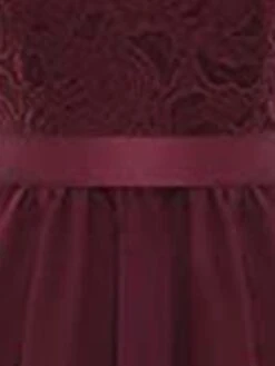 Women's Party Dress Homecoming Dress Cocktail Dress Midi Dress Wine Dark Blue Sleeveless Pure Color Lace Summer Spring V Neck Fashion Wedding Guest Birthday Vacation 2023 S M L XL 2XL -Tesla Style gzbwrv1678950781592