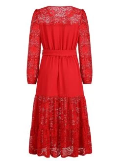 Women's Prom Dress Party Dress Lace Dress Long Dress Maxi Dress Black Pink Red Long Sleeve Pure Color Lace Spring Fall Winter Crew Neck Fashion Winter Dress Birthday Evening Party 2023 S M L XL XXL 35 Women's Prom Dress Party Dress Lace Dress Long Dress Maxi Dress Black Pink Red Long Sleeve Pure Color Lace Spring Fall Winter Crew Neck Fashion Winter Dress Birthday Evening Party 2023 S M L XL XXL -Tesla Style gzjhvt1692341646149