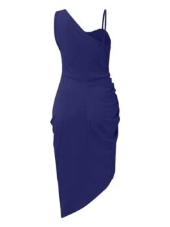 Women‘s Party Dress Wedding Guest Dress Sequin Dress Bodycon Midi Dress Black Dark Blue Red Sleeveless Pure Color Sequins Fall Spring Summer One Shoulder Fashion Party Slim 2023 S M L XL XXL -Tesla Style hcjcex1693287889227