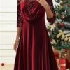 Women's Velvet Dress Party Dress Sequin Dress Midi Dress Wine Long Sleeve Pure Color Sequins Spring Fall Winter Crew Neck Fashion Winter Dress Christmas Wedding Guest 2023 S M L XL XXL 3XL 2 Women's Velvet Dress Party Dress Sequin Dress Midi Dress Wine Long Sleeve Pure Color Sequins Spring Fall Winter Crew Neck Fashion Winter Dress Christmas Wedding Guest 2023 S M L XL XXL 3XL -Tesla Style hdcwhv1697525573738