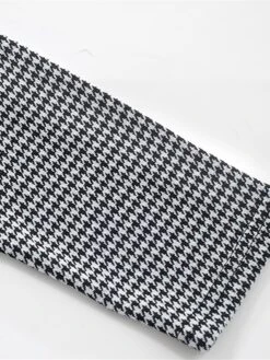 Women's Work Dress Sheath Dress Semi Formal Dress Fashion Midi Dress Button Pocket Crew Neck 3/4 Length Sleeve Houndstooth Regular Fit Black Fall Winter S M L XL -Tesla Style hddfnx1692603090362