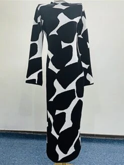 Women's Sweater Dress Winter Dress Jumper Dress Long Dress Maxi Dress Fashion Leopard Outdoor Daily Holiday Date Crew Neck Long Sleeve Print 2023 Slim Black S M L XL -Tesla Style hdqadg1692938964543