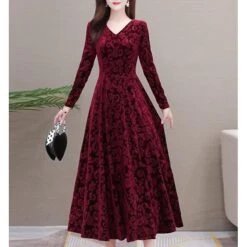 Women's Velvet Dress Homecoming Dress Empire Waist Dresses Long Dress Maxi Dress Black Wine Blue Long Sleeve Pure Color Ruched Spring Fall Winter V Neck Stylish Winter Dress Evening Party Wedding 27 Women's Velvet Dress Homecoming Dress Empire Waist Dresses Long Dress Maxi Dress Black Wine Blue Long Sleeve Pure Color Ruched Spring Fall Winter V Neck Stylish Winter Dress Evening Party Wedding -Tesla Style hfexti1677848503691