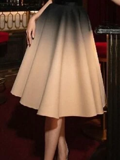 Women‘s Party Dress Homecoming Dress Wedding Guest Dress Velvet Dress A Line Dress Knee Length Dress Black Sleeveless Color Gradient Ruched Fall Spring Autumn Cold Shoulder Party 2023 XS S M L XL XXL -Tesla Style hjejaq1632387039094