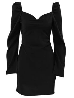 Women's Party Dress Homecoming Dress Cocktail Dress Mini Dress Black Long Sleeve Pure Color Ruched Fall Autumn V Neck Fashion Winter Dress Wedding Guest Birthday Slim 2023 S M L 22 Women's Party Dress Homecoming Dress Cocktail Dress Mini Dress Black Long Sleeve Pure Color Ruched Fall Autumn V Neck Fashion Winter Dress Wedding Guest Birthday Slim 2023 S M L -Tesla Style hjgesw1693535464010
