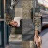 Women's Casual Dress Sweatshirt Dress Mini Dress Warm Fashion Outdoor Holiday Vacation Crew Neck Print Geometric Loose Fit Yellow Burgundy Blue S M L XL XXL