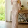 Women‘s Prom Dress Party Dress Sequin Dress Long Dress Maxi Dress Champagne Long Sleeve Pure Color Sparkly Glitter Sequins Spring Fall Winter V Neck Fashion Winter Dress Wedding Guest Birthday -Tesla Style hlujlm1693983147528