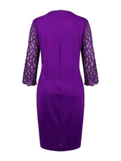 Women‘s Party Dress Sequin Dress Cocktail Dress Midi Dress Black Wine Dark Green 3/4 Length Sleeve Pure Color Sparkly Glitter Sequins Spring Fall Winter Crew Neck Fashion Wedding Guest Birthday -Tesla Style hmrzsy1691659610346