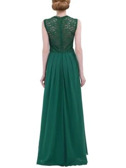 Women's Party Dress Lace Dress Emerald Green Dress Maxi Long Dress Green Sleeveless Solid Color Lace Summer Spring V Neck Elegant Party 2022 S M L XL XXL -Tesla Style hnvnbk1636619756836