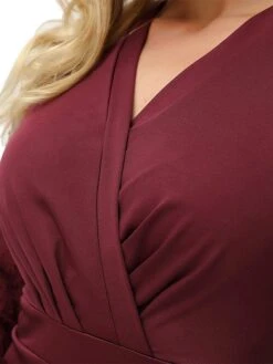 Women's Work Dress Sheath Dress Black Dress Fashion Winter Dress Office Daily Midi Dress Ruched V Neck Long Sleeve Plain Regular Fit Black Wine Dark Blue Fall Winter S M L XL 17 Women's Work Dress Sheath Dress Black Dress Fashion Winter Dress Office Daily Midi Dress Ruched V Neck Long Sleeve Plain Regular Fit Black Wine Dark Blue Fall Winter S M L XL -Tesla Style hrjkfe1695030995162