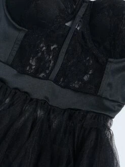 Women‘s Prom Party Dress Black Dress Long Dress Maxi Dress Red Sleeveless Pure Color Lace Winter Fall Autumn Strapless Party 2023 S M L XL XXL 3XL 4XL 5XL -Tesla Style icmfgv1676616474445