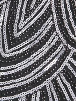 Women‘s Halloween Dress Party Dress Fringe Dress Sequin Dress Midi Dress Silver Black White Sleeveless Floral Sequins Summer Spring Fall Crew Neck Party Party Summer Dress 2023 XS S M L XL XXL -Tesla Style ieptlr1639031527004