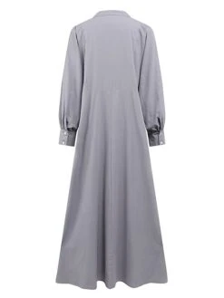 Women's Work Dress Swing Dress Semi Formal Dress Fashion Long Dress Maxi Dress Ruched Button Crew Neck Long Sleeve Plain Loose Fit Wine Blue Green Fall Winter S M L XL XXL 19 Women's Work Dress Swing Dress Semi Formal Dress Fashion Long Dress Maxi Dress Ruched Button Crew Neck Long Sleeve Plain Loose Fit Wine Blue Green Fall Winter S M L XL XXL -Tesla Style iijoyw1693300598970