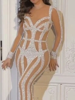 Women‘s Formal Party Dress Sequin Dress Long Dress Maxi Dress Silver Long Sleeve Pure Color Sequins Winter Fall Crew Neck Stylish Hot Fall Dress S M L XL XXL / Winter Dress 9 Women‘s Formal Party Dress Sequin Dress Long Dress Maxi Dress Silver Long Sleeve Pure Color Sequins Winter Fall Crew Neck Stylish Hot Fall Dress S M L XL XXL / Winter Dress -Tesla Style ikzlxd1657707433040