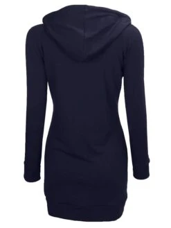 Women's Casual Dress Hoodie Dress Winter Dress Mini Dress Pocket Outdoor Daily Going Out Active Fashion Hooded Long Sleeve 2023 Loose Fit Black Red Navy Blue Color S M L XL XXL Size -Tesla Style ilmain1693559100422