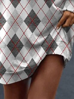 Women's Casual Dress Sweatshirt Dress Mini Dress Warm Fashion Outdoor Vacation Going Out Crew Neck Print Geometric Regular Fit Gray S M L XL XXL -Tesla Style ipgvsy1697023799836