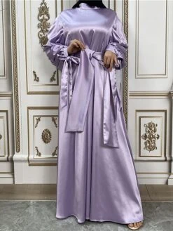 Women's Long Dress Maxi Dress Party Dress Casual Dress Satin Dress Pure Color Fashion Streetwear Outdoor Daily Holiday Lace Up Ruched Long Sleeve Stand Collar Dress Loose Fit Black Royal Blue Purple 24 Women's Long Dress Maxi Dress Party Dress Casual Dress Satin Dress Pure Color Fashion Streetwear Outdoor Daily Holiday Lace Up Ruched Long Sleeve Stand Collar Dress Loose Fit Black Royal Blue Purple -Tesla Style iybpne1679455518727