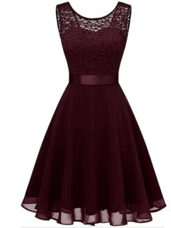 Women‘s Party Dress Lace Dress Knee Length Dress Pink Red Wine Dark Blue Red White Black Sleeveless Pure Color Lace Spring Summer Crew Neck Elegant 2022 XS S M L XL XXL XXXL 28 Women‘s Party Dress Lace Dress Knee Length Dress Pink Red Wine Dark Blue Red White Black Sleeveless Pure Color Lace Spring Summer Crew Neck Elegant 2022 XS S M L XL XXL XXXL -Tesla Style izedny1631946871823