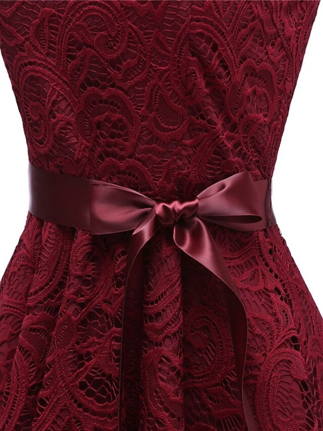 Women's Party Dress Vintage Tea Dresses Lace Dress Homecoming Dress Knee Length Dress Pink Wine Navy Blue Sleeveless Pure Color Lace Summer Spring Fall V Neck Vintage Party Wedding Guest Dress 19 Women's Party Dress Vintage Tea Dresses Lace Dress Homecoming Dress Knee Length Dress Pink Wine Navy Blue Sleeveless Pure Color Lace Summer Spring Fall V Neck Vintage Party Wedding Guest Dress - Image 17