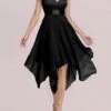 Women's Party Dress Lace Dress Cocktail Dress Midi Dress Black Green Sleeveless Pure Color Lace Fall Winter Autumn V Neck Fashion Vacation 2023 S M L XL XXL -Tesla Style jadypp1693535455597