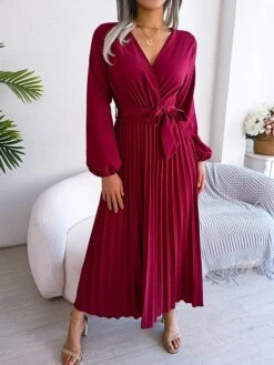 Women's Prom Dress Party Dress Sheath Dress Long Dress Maxi Dress Black Red Royal Blue Long Sleeve Pure Color Lace Up Fall Winter Autumn V Neck Fashion Evening Party Vacation 2023 S M L XL 17 Women's Prom Dress Party Dress Sheath Dress Long Dress Maxi Dress Black Red Royal Blue Long Sleeve Pure Color Lace Up Fall Winter Autumn V Neck Fashion Evening Party Vacation 2023 S M L XL -Tesla Style jbrzzk1695030115497