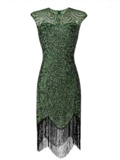 Women‘s Halloween Dress Party Dress Vintage Tea Dresses Gatsby Dress Knee Length Dress Black Gold Green Sleeveless Pure Color Sequins Fall Spring Summer Crew Neck Vintage Party Evening Party Slim 2023 8 Women‘s Halloween Dress Party Dress Vintage Tea Dresses Gatsby Dress Knee Length Dress Black Gold Green Sleeveless Pure Color Sequins Fall Spring Summer Crew Neck Vintage Party Evening Party Slim 2023 -Tesla Style jieosp1663323686605