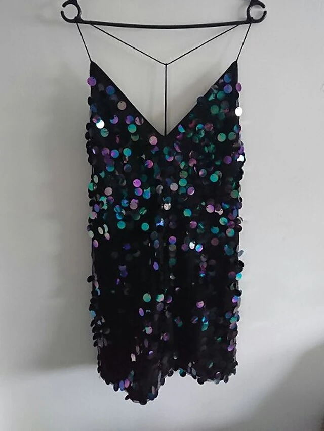 Women‘s Party Dress Sequin Dress Homecoming Dress Cocktail Dress Mini Dress Dark Blue Sleeveless Pure Color Sparkly Glitter Sequins Summer Spring Fall Spaghetti Strap Fashion Vacation Slim 9 Women‘s Party Dress Sequin Dress Homecoming Dress Cocktail Dress Mini Dress Dark Blue Sleeveless Pure Color Sparkly Glitter Sequins Summer Spring Fall Spaghetti Strap Fashion Vacation Slim - Image 7