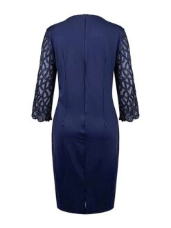 Women‘s Party Dress Sequin Dress Cocktail Dress Midi Dress Black Wine Dark Green 3/4 Length Sleeve Pure Color Sparkly Glitter Sequins Spring Fall Winter Crew Neck Fashion Wedding Guest Birthday -Tesla Style jlmmje1691659605049