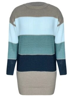 Women‘s Sweater Dress Winter Dress Casual Dress Shift Dress Midi Dress Red Blue Brown Long Sleeve Color Block Knit Fall Winter Autumn Turtleneck Mature Outdoor Daily Loose Fit 2023 S M L XL XXL 3XL -Tesla Style jmpjjf1664516104453