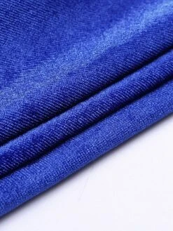 Women's Party Dress Velvet Dress Wedding Guest Dress Mini Dress Red Blue Long Sleeve Pure Color Ruched Spring Fall Winter High Neck Fashion Winter Dress Evening Party Wedding Guest 2023 S M L -Tesla Style jnltuv1692351348078