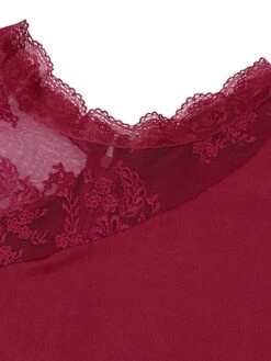 Women's Party Dress Lace Dress Long Dress Maxi Dress Blue Purple Wine Black 3/4 Length Sleeve Pure Color Lace Mesh Patchwork Fall Spring Crew Neck Hot Elegant Party Slim 2023 S M L XL XXL -Tesla Style jnretp1666945113355