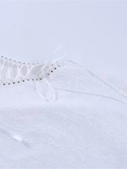 Women's Party Dress Cocktail Dress Bodycon Mini Dress White Sleeveless Pure Color Lace Up Spring Fall Winter Spaghetti Strap Fashion Halloween Birthday Wedding Guest 2023 S M L -Tesla Style jofhfb1693886986992