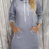 Women's Casual Dress Hoodie Dress Plain Dress Mini Dress Pocket Outdoor Daily Going Out Active Fashion Hooded Long Sleeve 2023 Loose Fit Black Red Green Color S M L XL XXL Size -Tesla Style jtaypc1695035207459