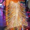 Women's Party Dress Fringe Dress Sequin Dress Mini Dress Colorful Sleeveless Multicolor Tassel Fringe Summer Spring Fall Spaghetti Strap Party Birthday Vacation Summer Dress 2023 S M L XL -Tesla Style jugksd1683265956949