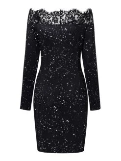 Women‘s Party Dress Wedding Guest Dress Lace Dress Black Dress Bodycon Long Sleeve Pure Color Lace Fall Spring Off Shoulder Party Winter Dress Evening Party 2022 S M L XL XXL 15 Women‘s Party Dress Wedding Guest Dress Lace Dress Black Dress Bodycon Long Sleeve Pure Color Lace Fall Spring Off Shoulder Party Winter Dress Evening Party 2022 S M L XL XXL -Tesla Style jvamto1677574842506