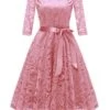 Women‘s Party Dress Homecoming Dress Lace Dress Knee Length Dress Pink Wine Navy Blue Long Sleeve Pure Color Bow Winter Fall Spring V Neck 1950s Party Birthday Wedding Guest 2022 S M L XL XXL 2 Women‘s Party Dress Homecoming Dress Lace Dress Knee Length Dress Pink Wine Navy Blue Long Sleeve Pure Color Bow Winter Fall Spring V Neck 1950s Party Birthday Wedding Guest 2022 S M L XL XXL -Tesla Style kekent1624871084237